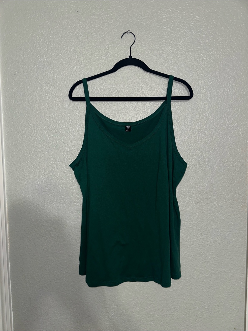 NWOT SHEIN Deep Green V-Neck Spaghetti Strap Tank